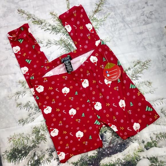 NWT Red Holiday Treats Leggings size Large - Picture 1 of 7